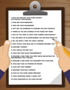 ommon interview questions employers ask