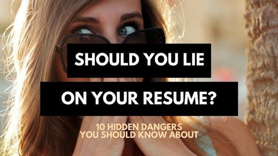 Lying on your resume